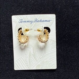 Tommy Bahama Gold Leaf-Textured Mini Hoop Earrings